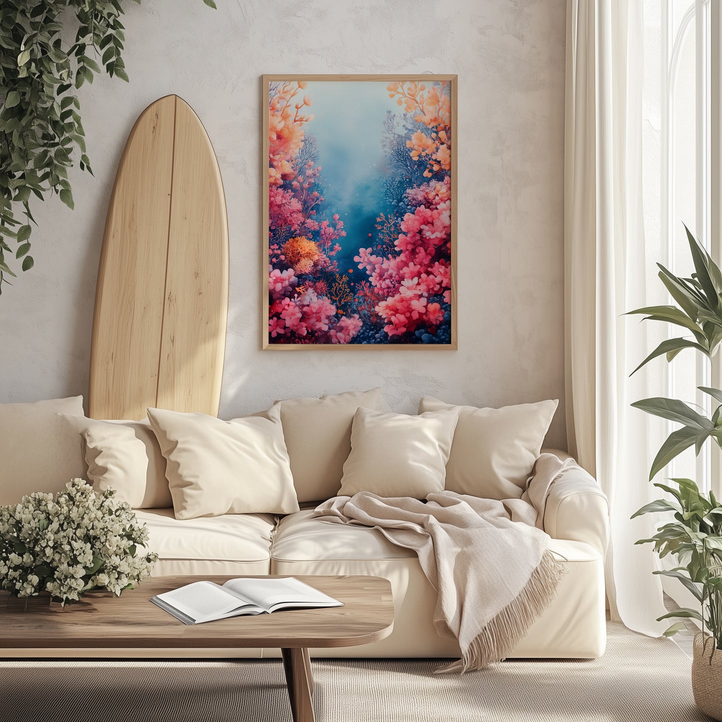 Ocean Bloom Coral Reef Print