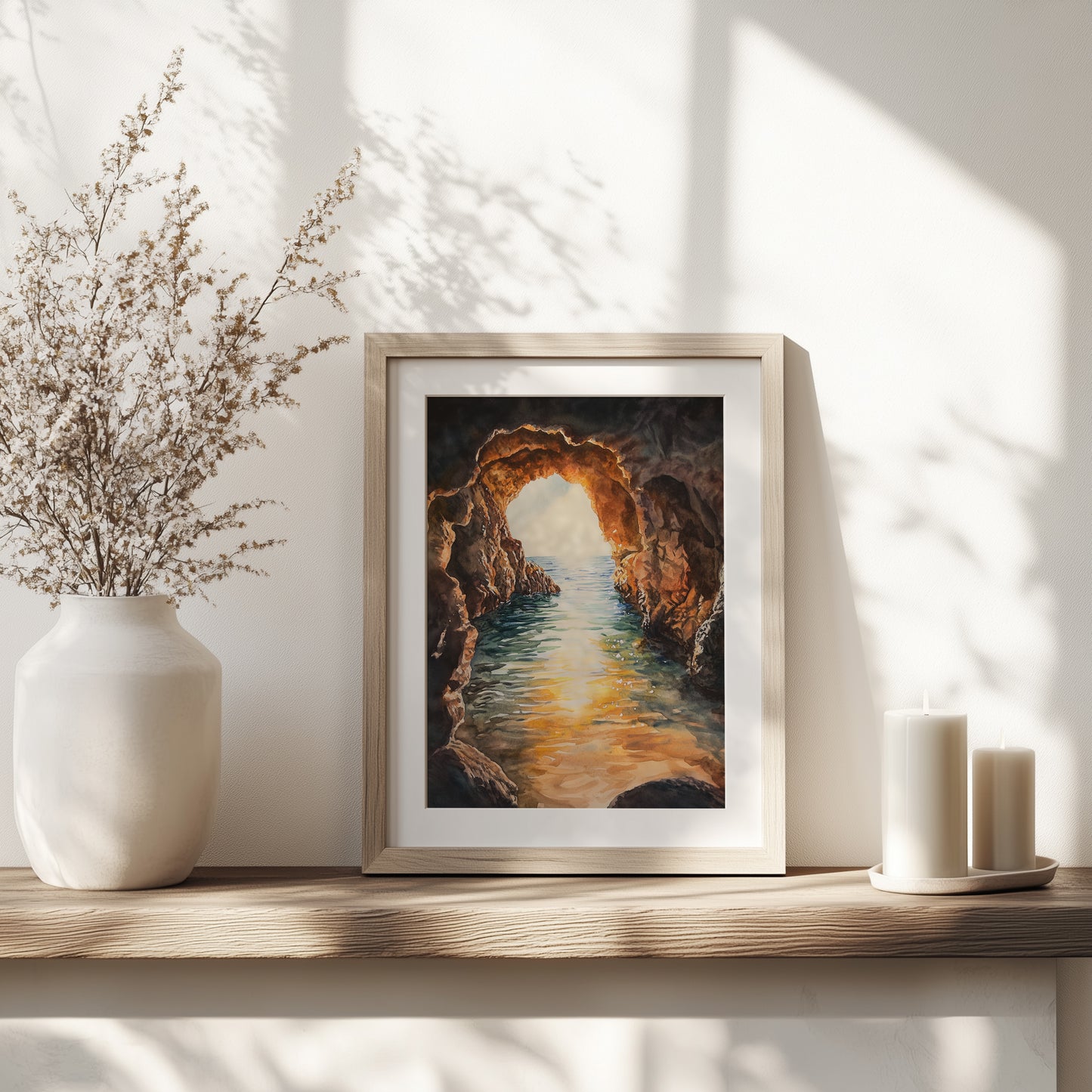 Golden Hour Coastal Cave Print