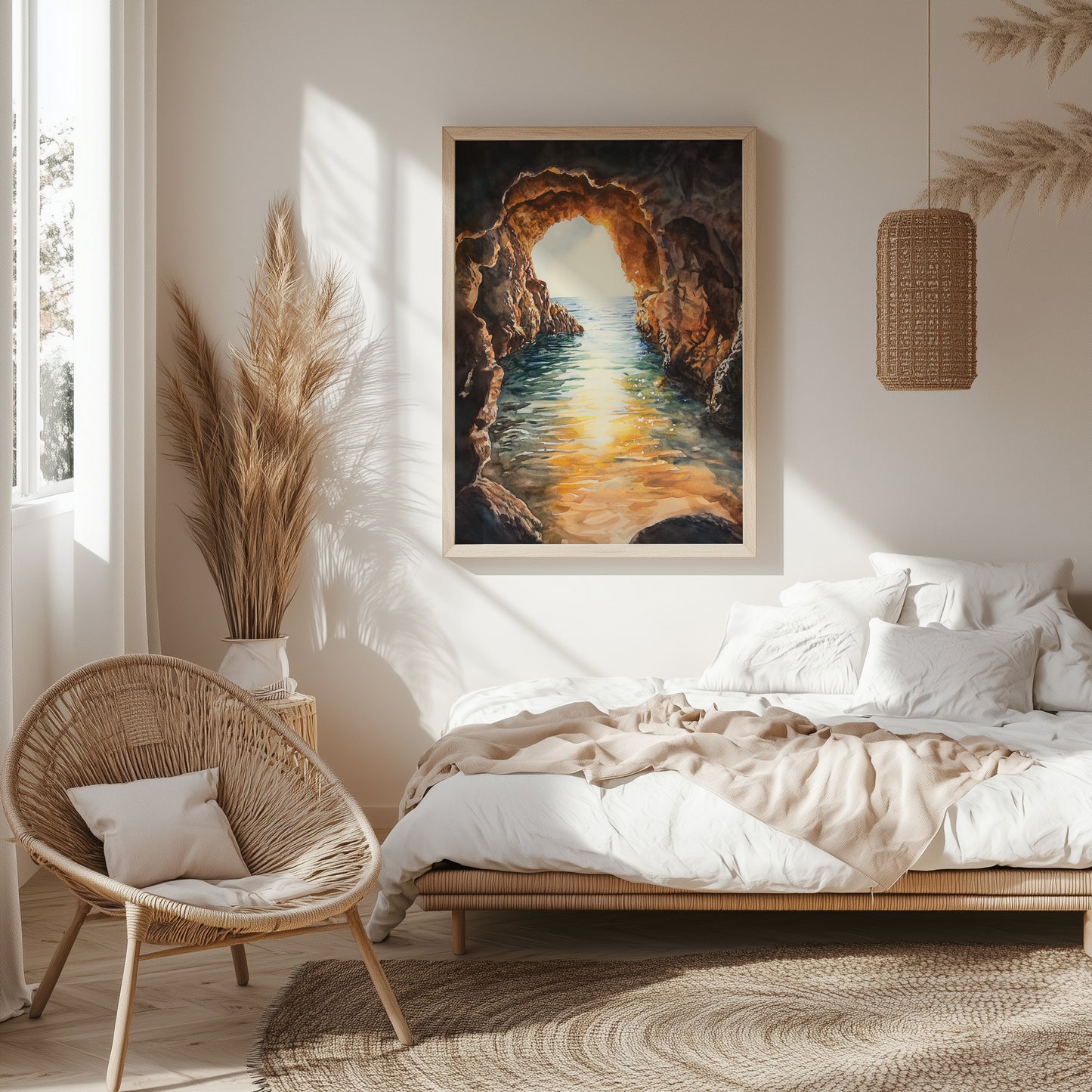 Golden Hour Coastal Cave Print