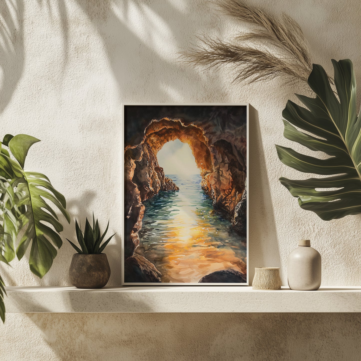 Golden Hour Coastal Cave Print