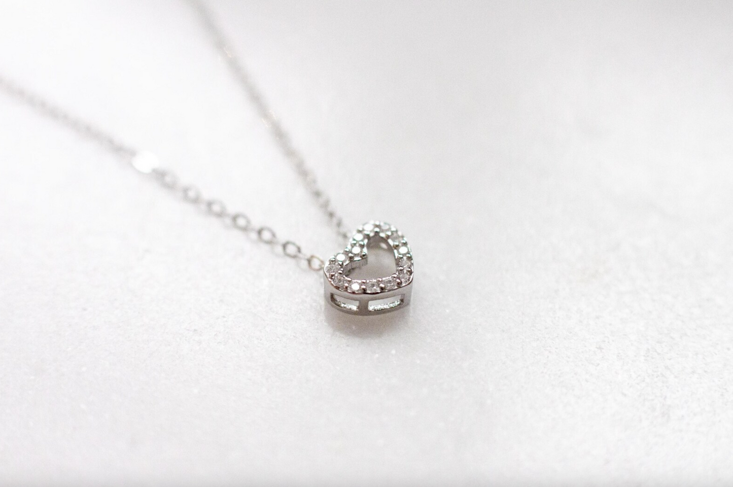 Dainty Silver Heart Necklace