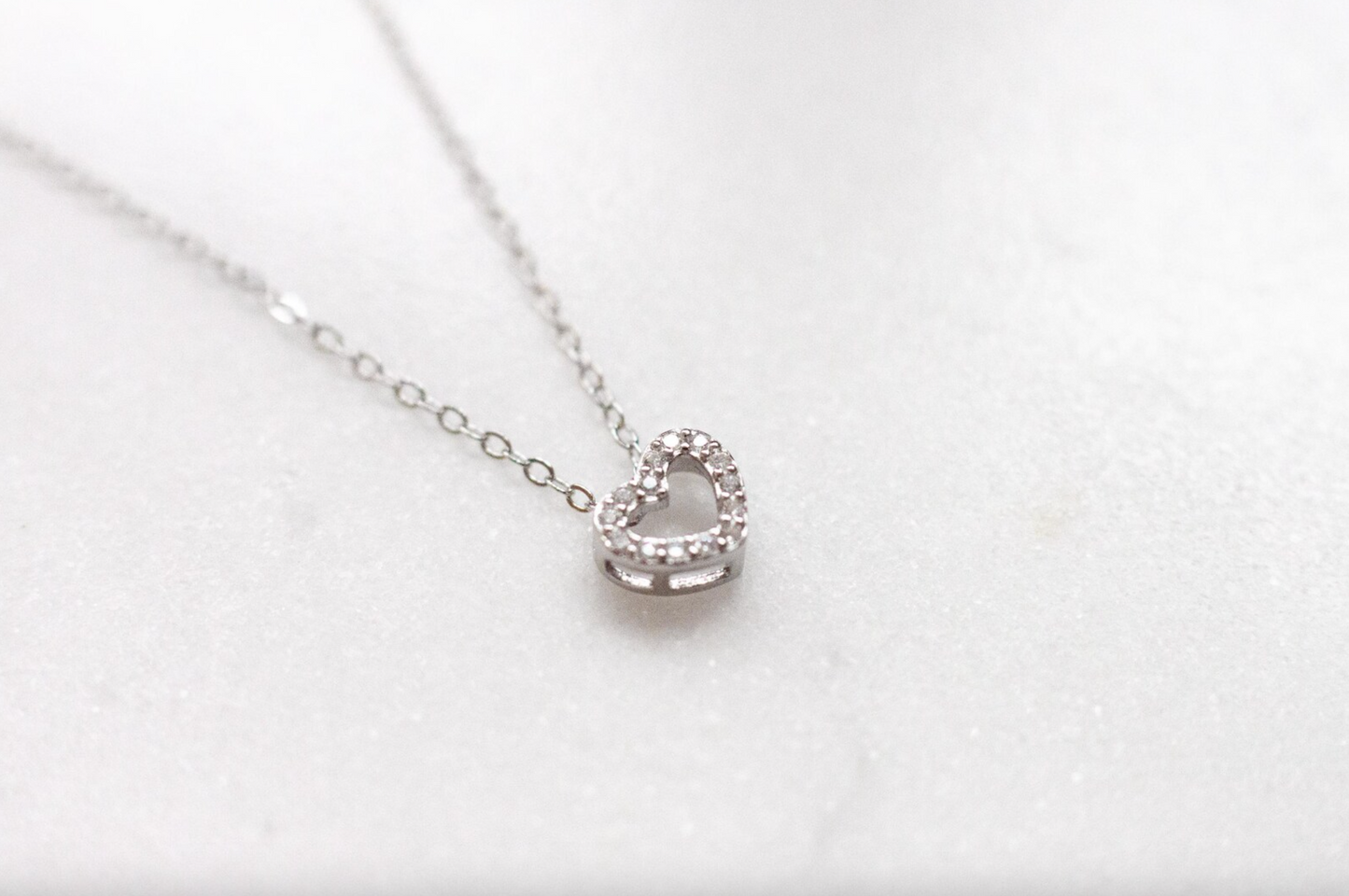 Dainty Silver Heart Necklace