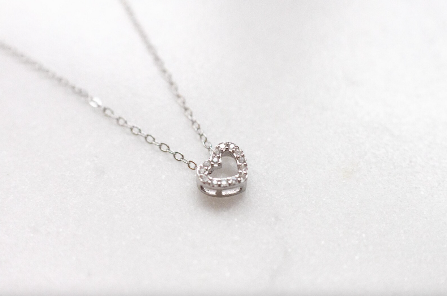 Dainty Silver Heart Necklace