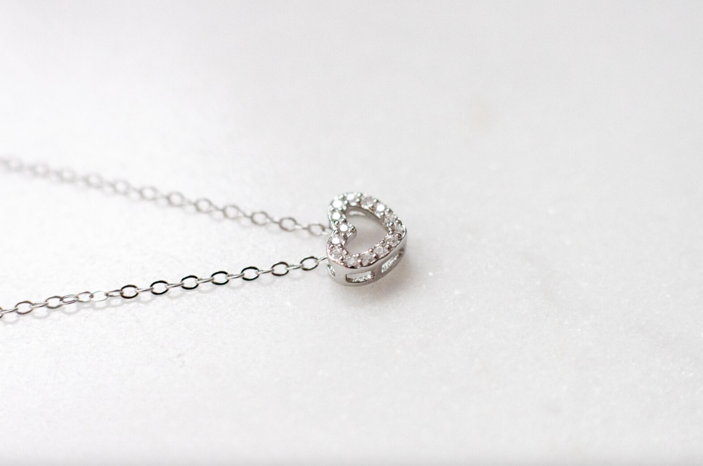 Dainty Silver Heart Necklace