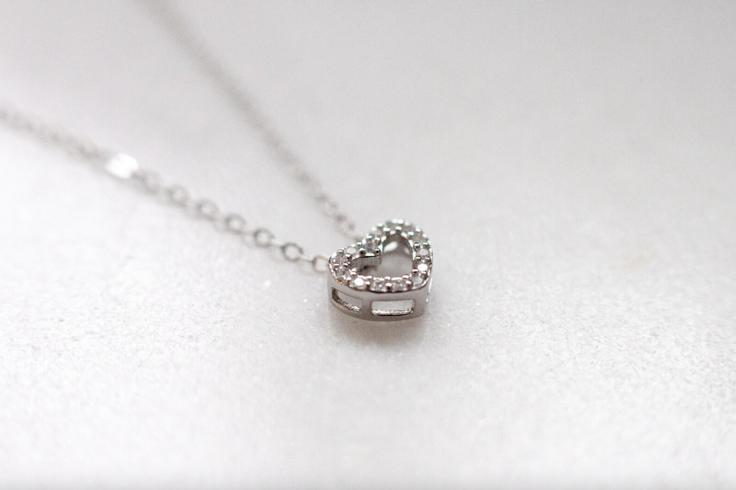 Dainty Silver Heart Necklace