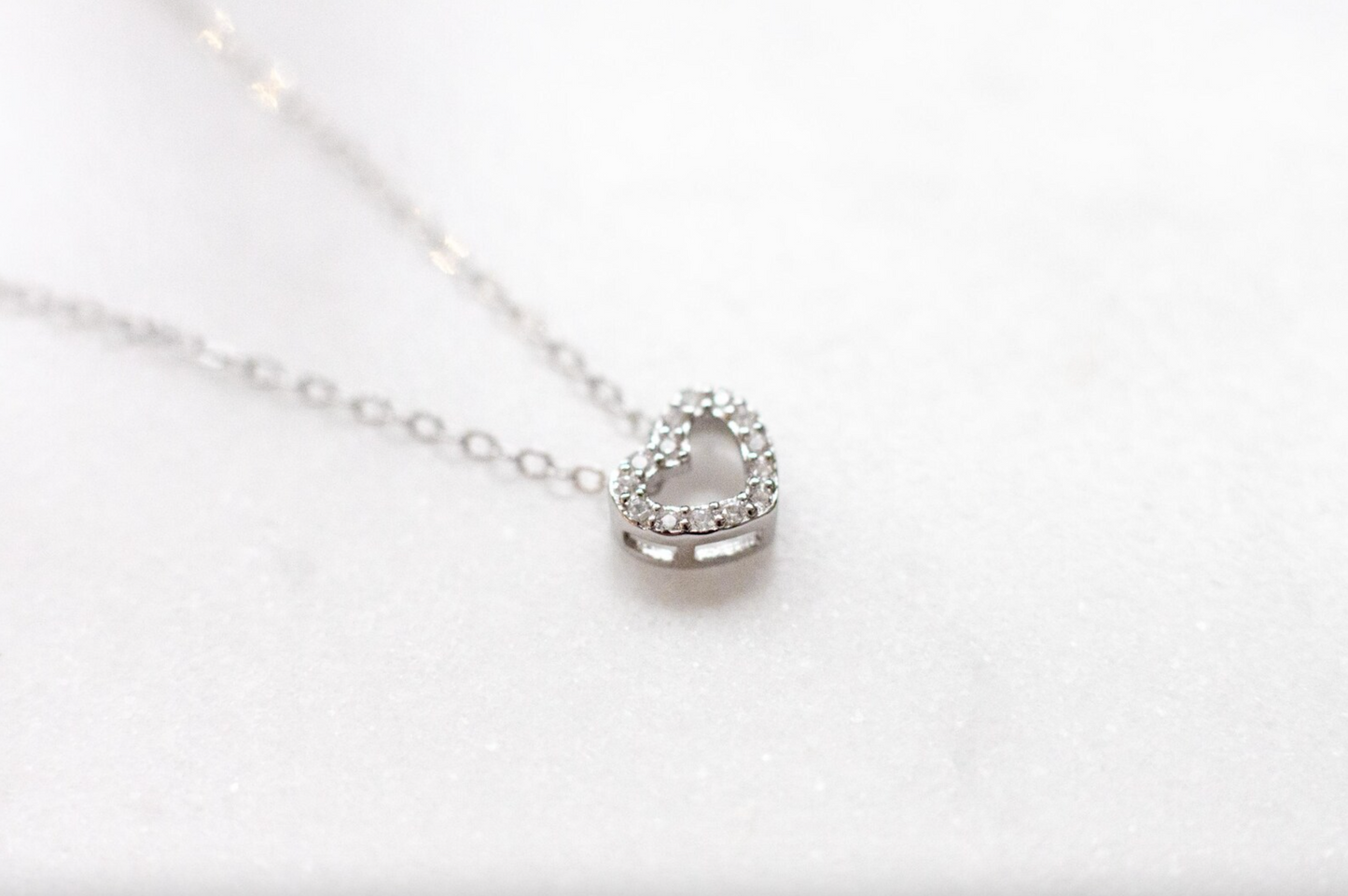 Dainty Silver Heart Necklace