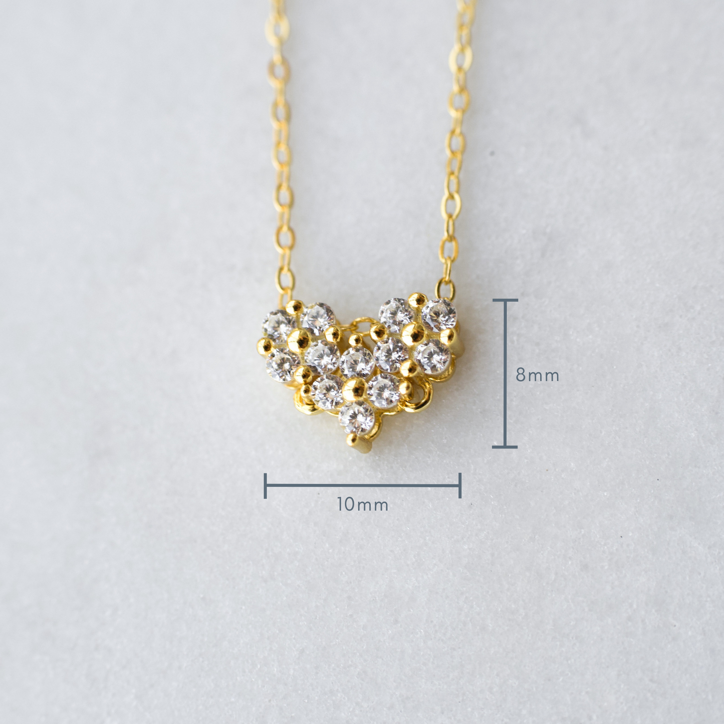 Two-In-One Necklace - Gold Heart Necklace & Flower Drop Necklace