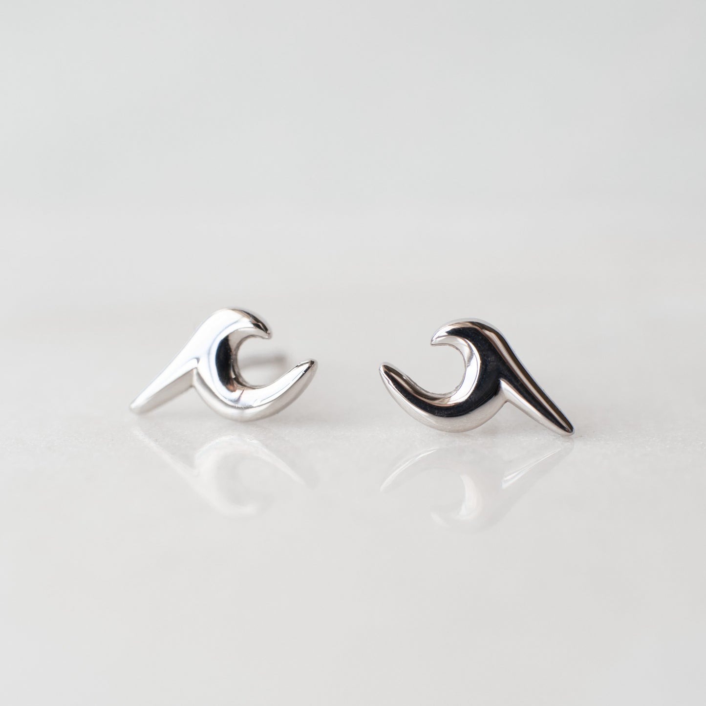 Sterling silver wave earrings