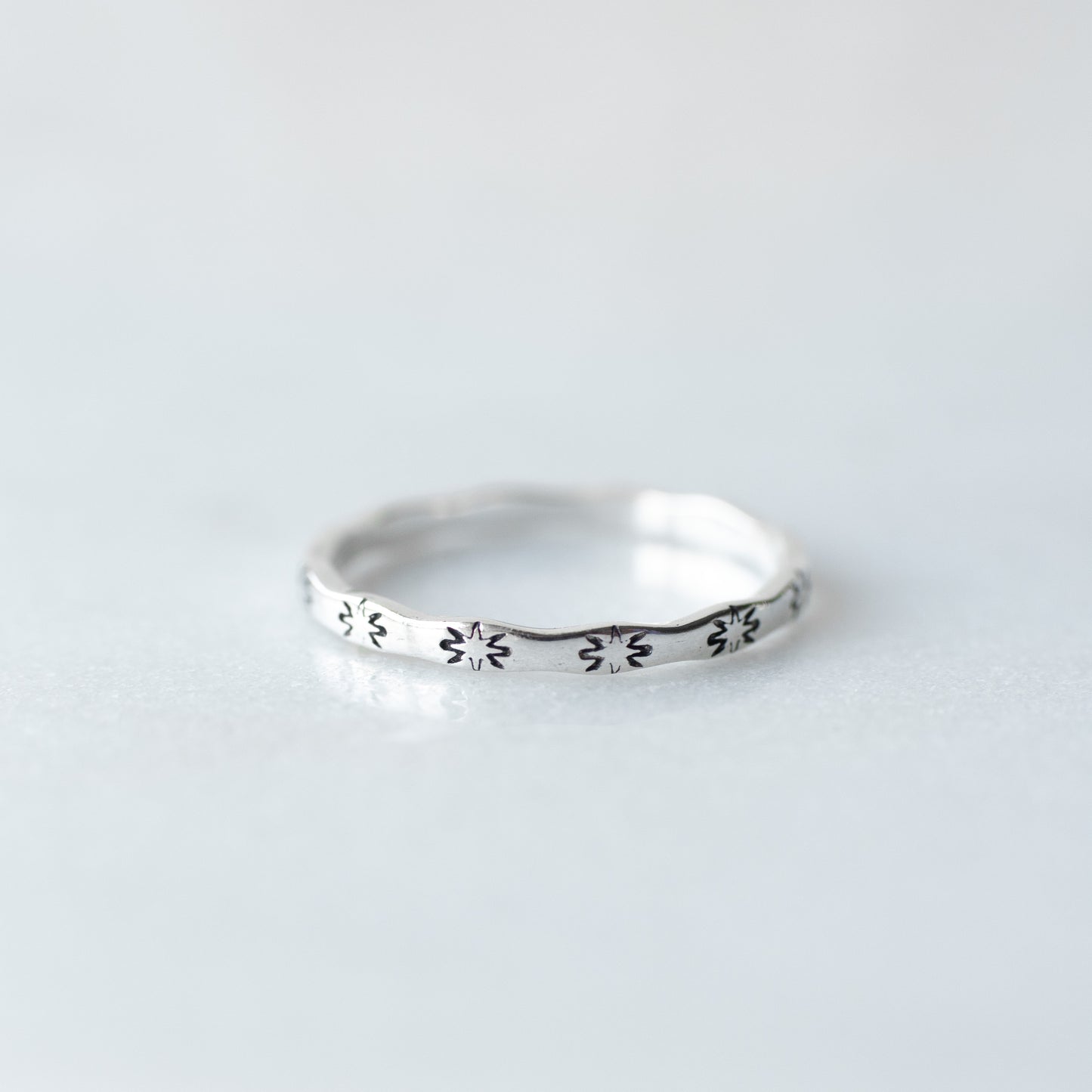 Dainty sterling silver stacking ring