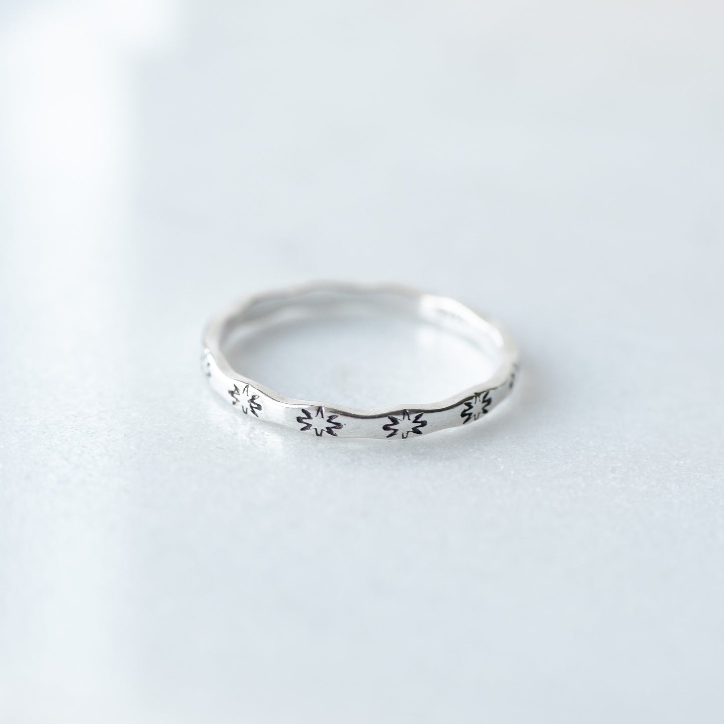 Dainty sterling silver stacking ring