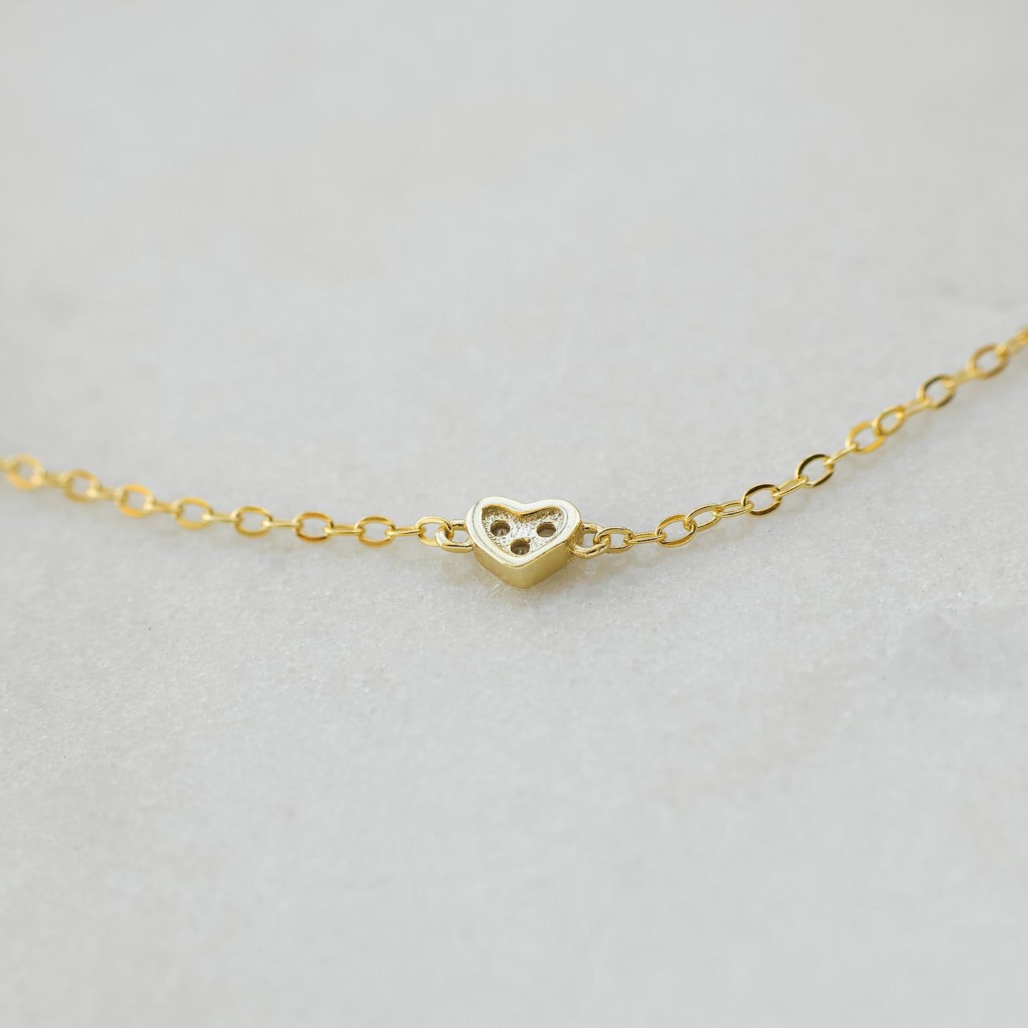 Dainty Gold Triple Heart Bracelet