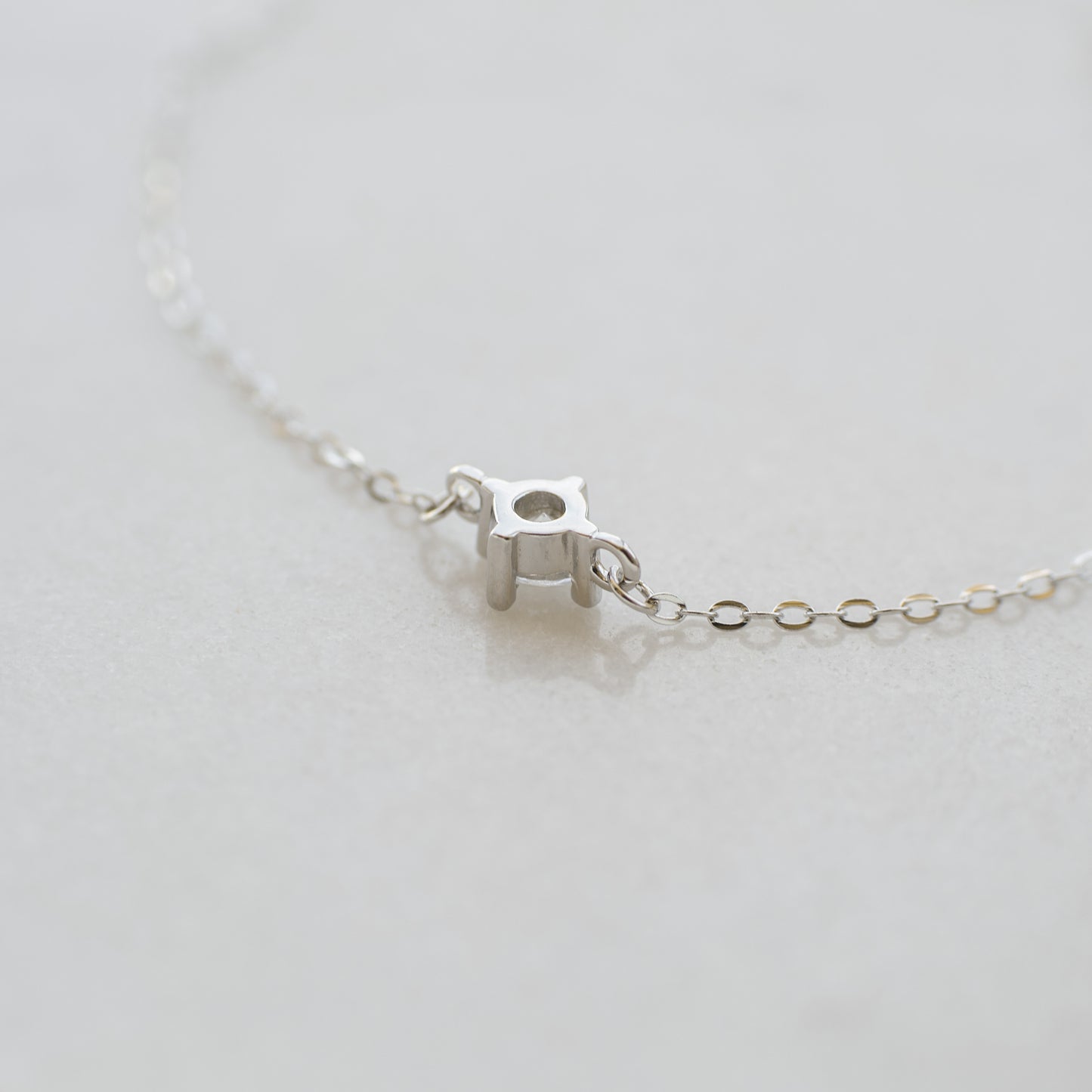 Dainty Silver Sparkling Cubic Zirconia Bracelet