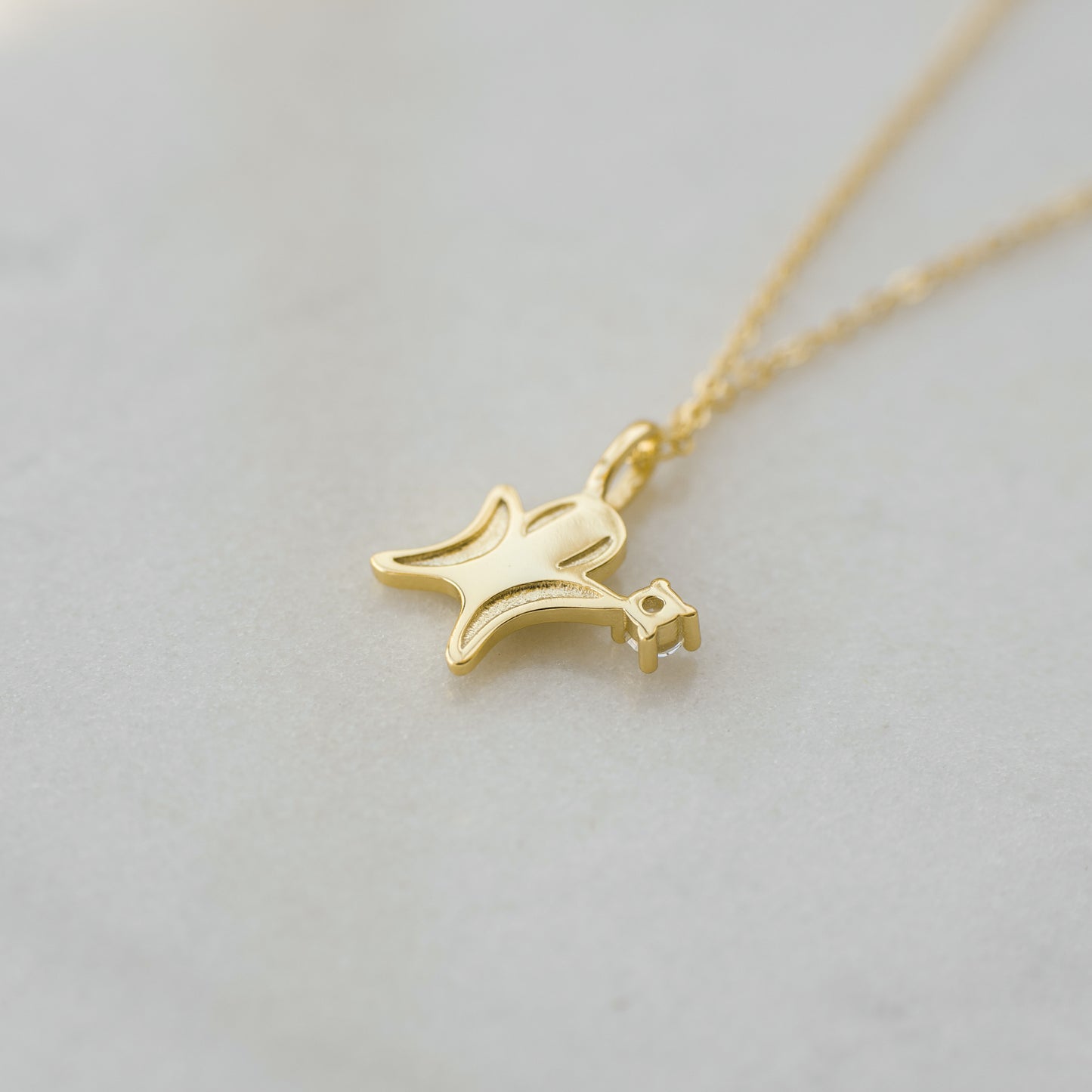 Tiny Gold Gingerbread Man Necklace