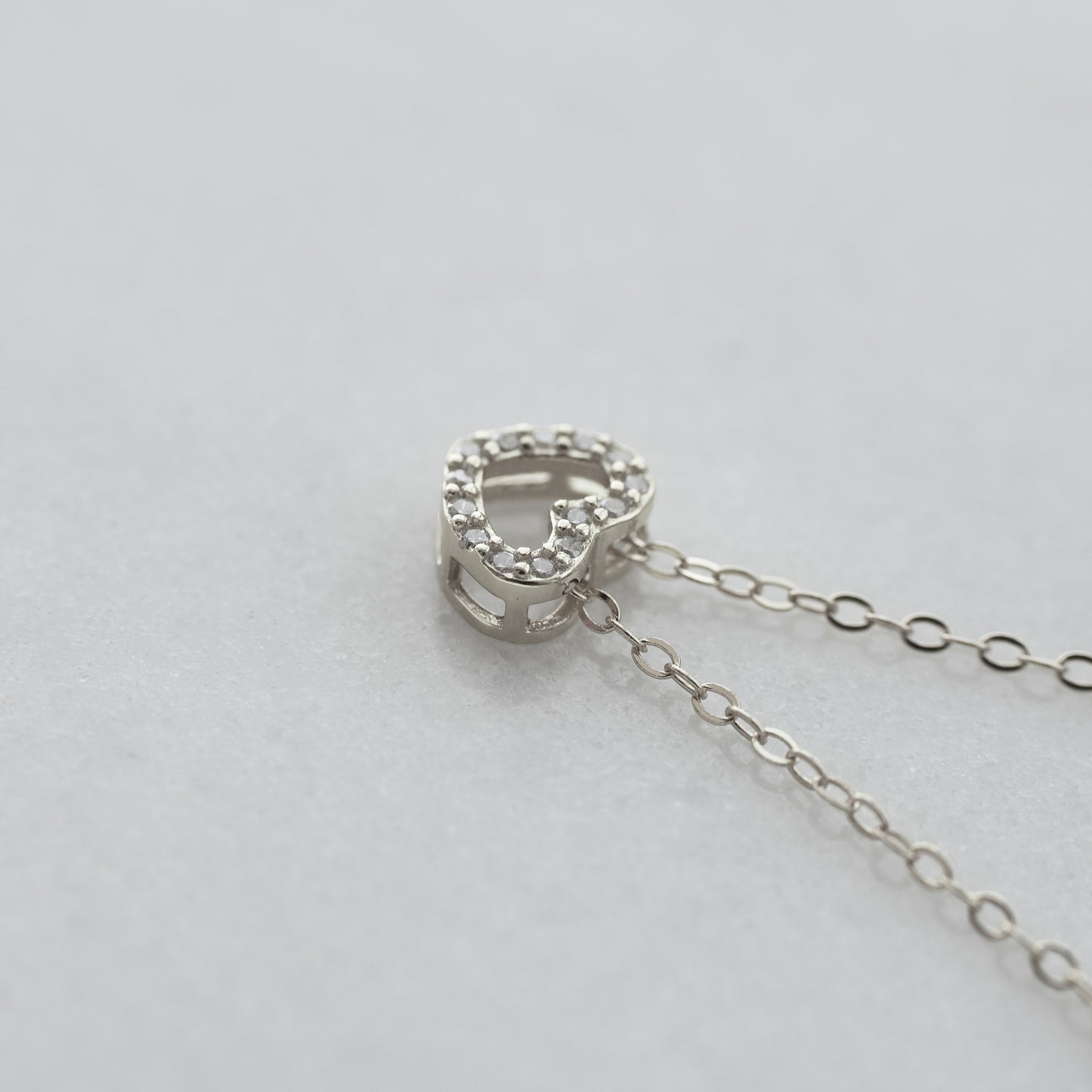 Dainty Silver Heart Necklace