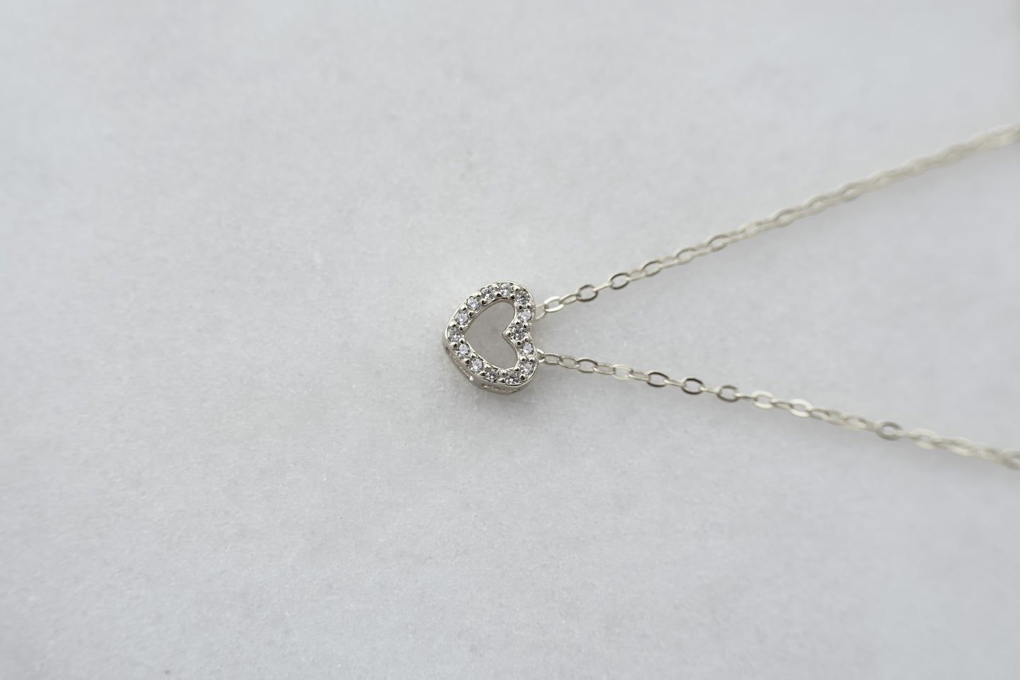 Dainty Silver Heart Necklace