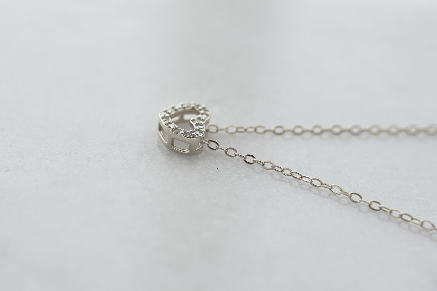 Dainty Silver Heart Necklace