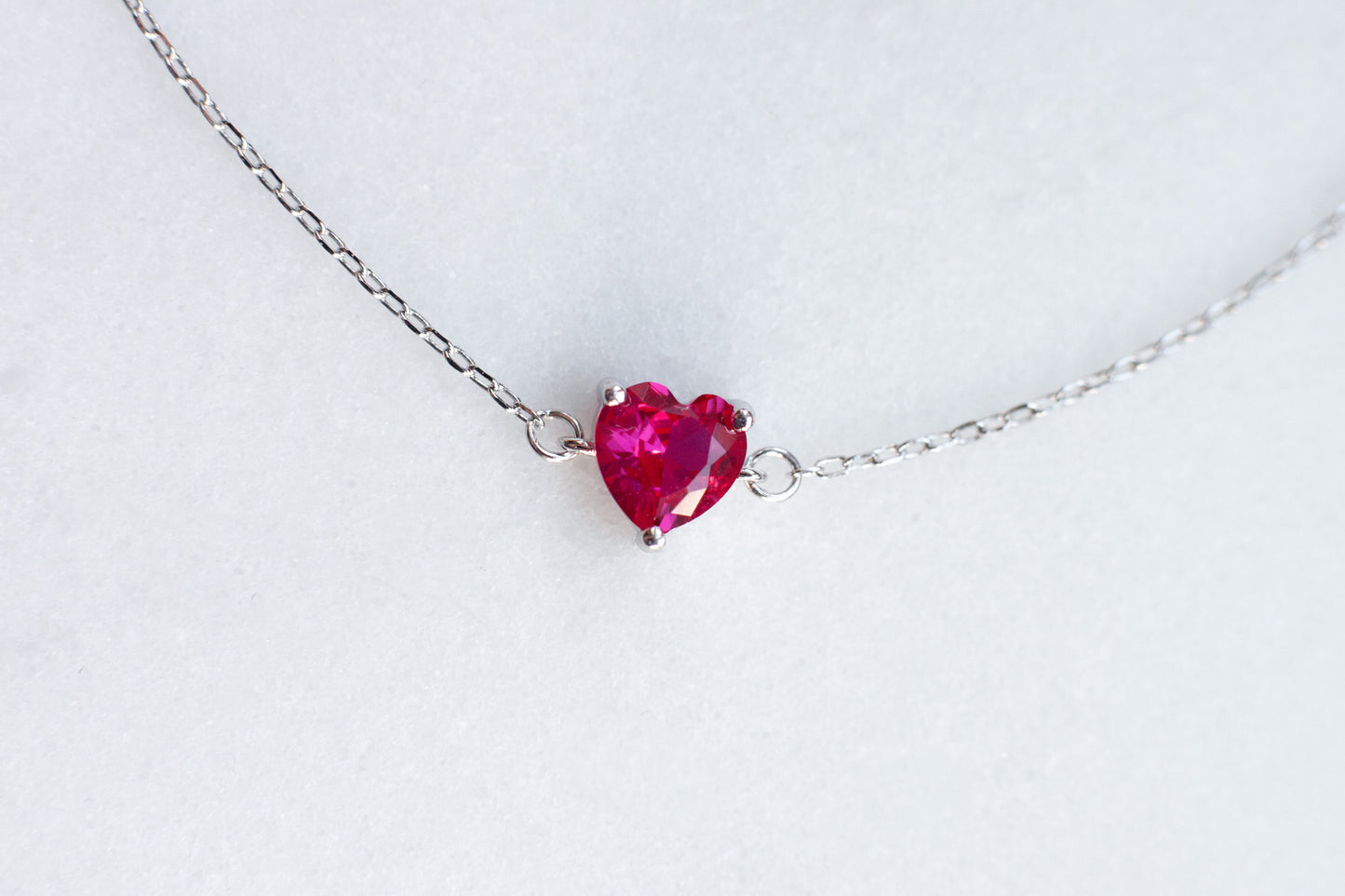 Dainty Pink Heart Bracelet