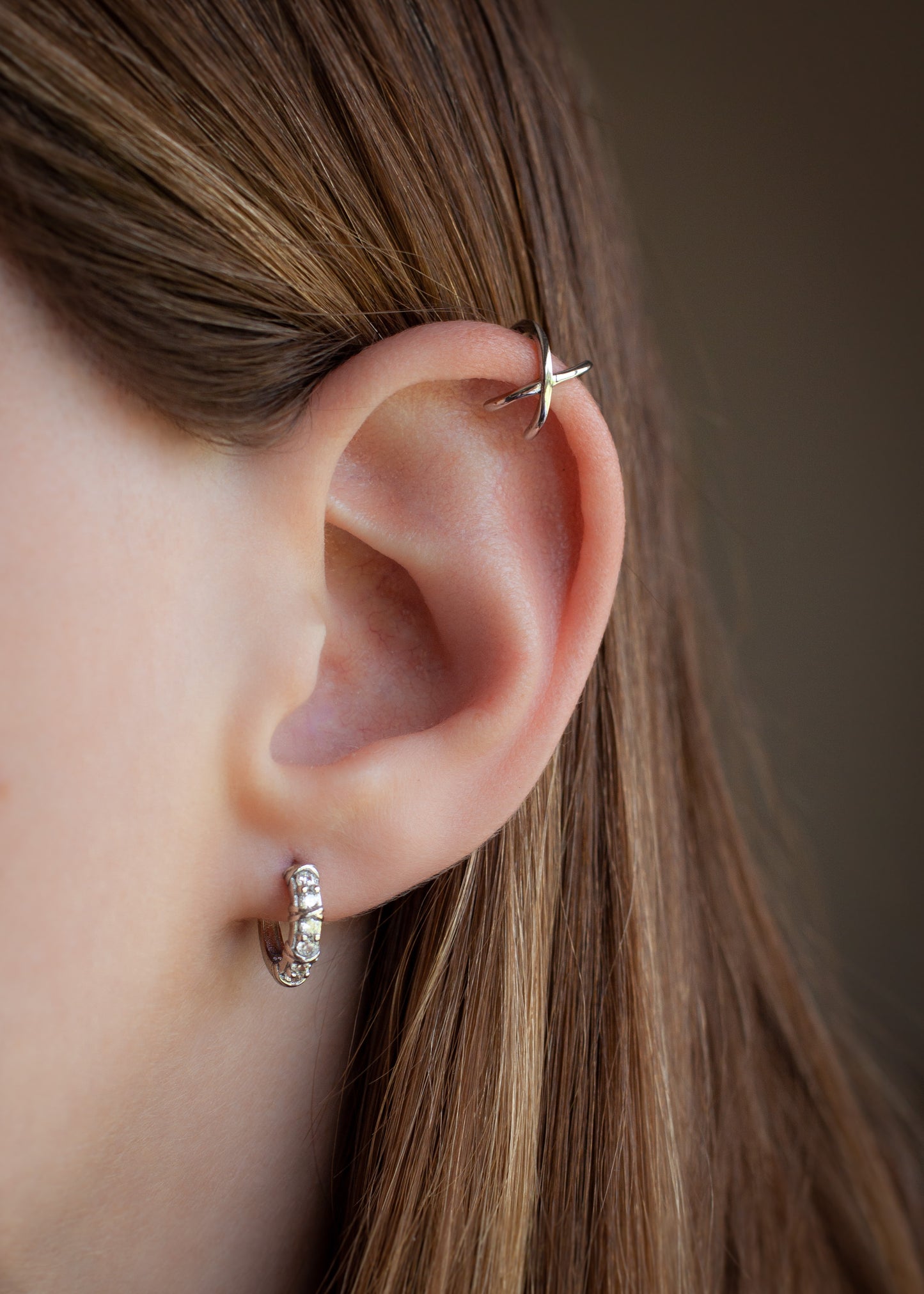 Lana Huggie Hoops In Silver