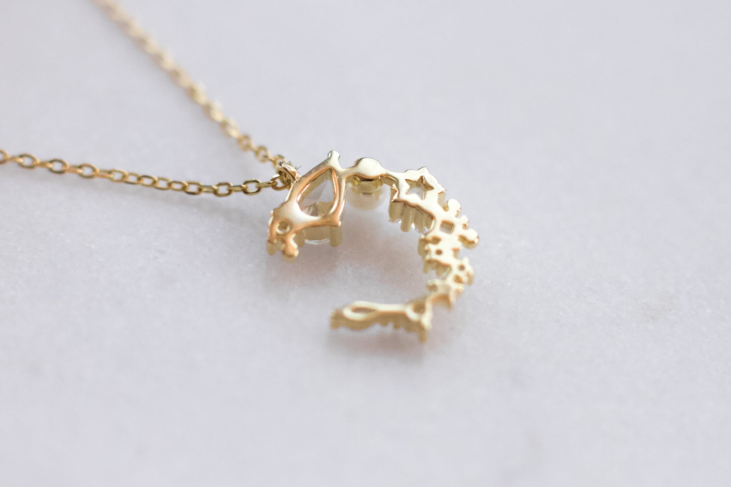 Ocean Inspired Pendant Necklace In Gold