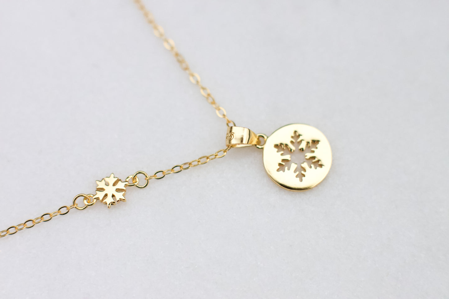 Gold Snowflake Necklace