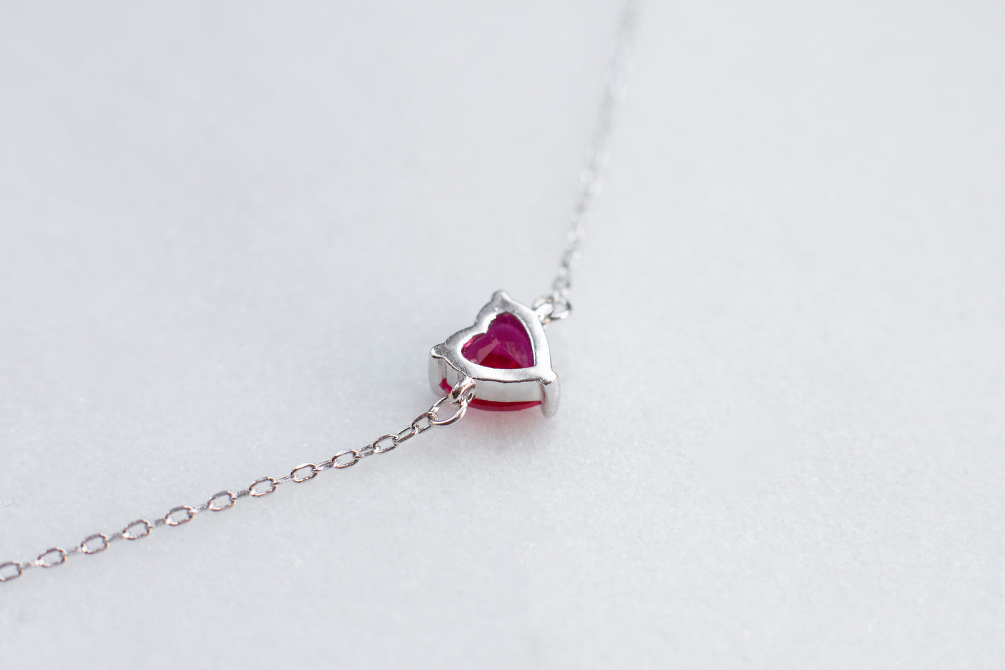 Dainty Pink Heart Bracelet