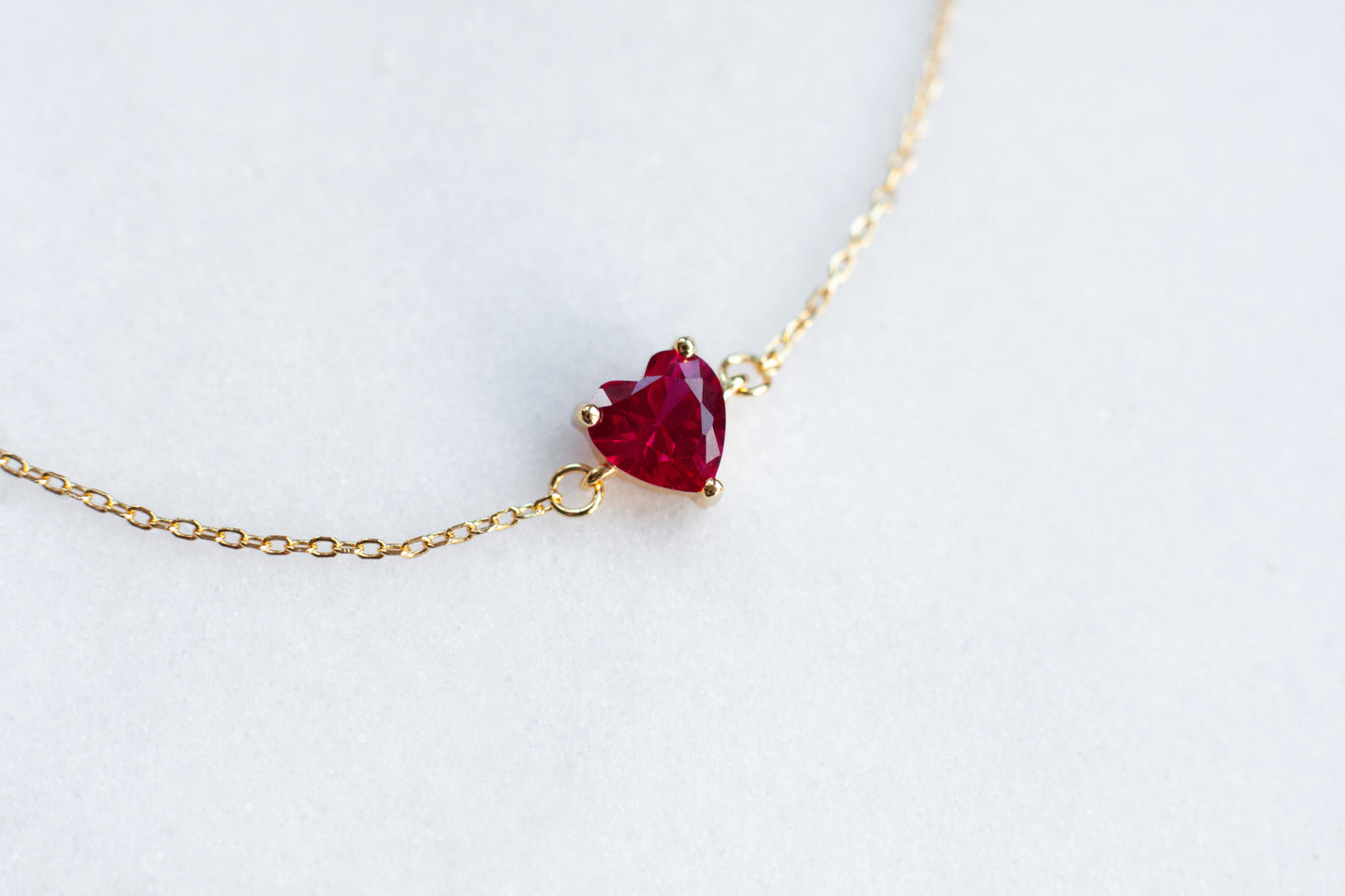 Dainty Red Heart Bracelet