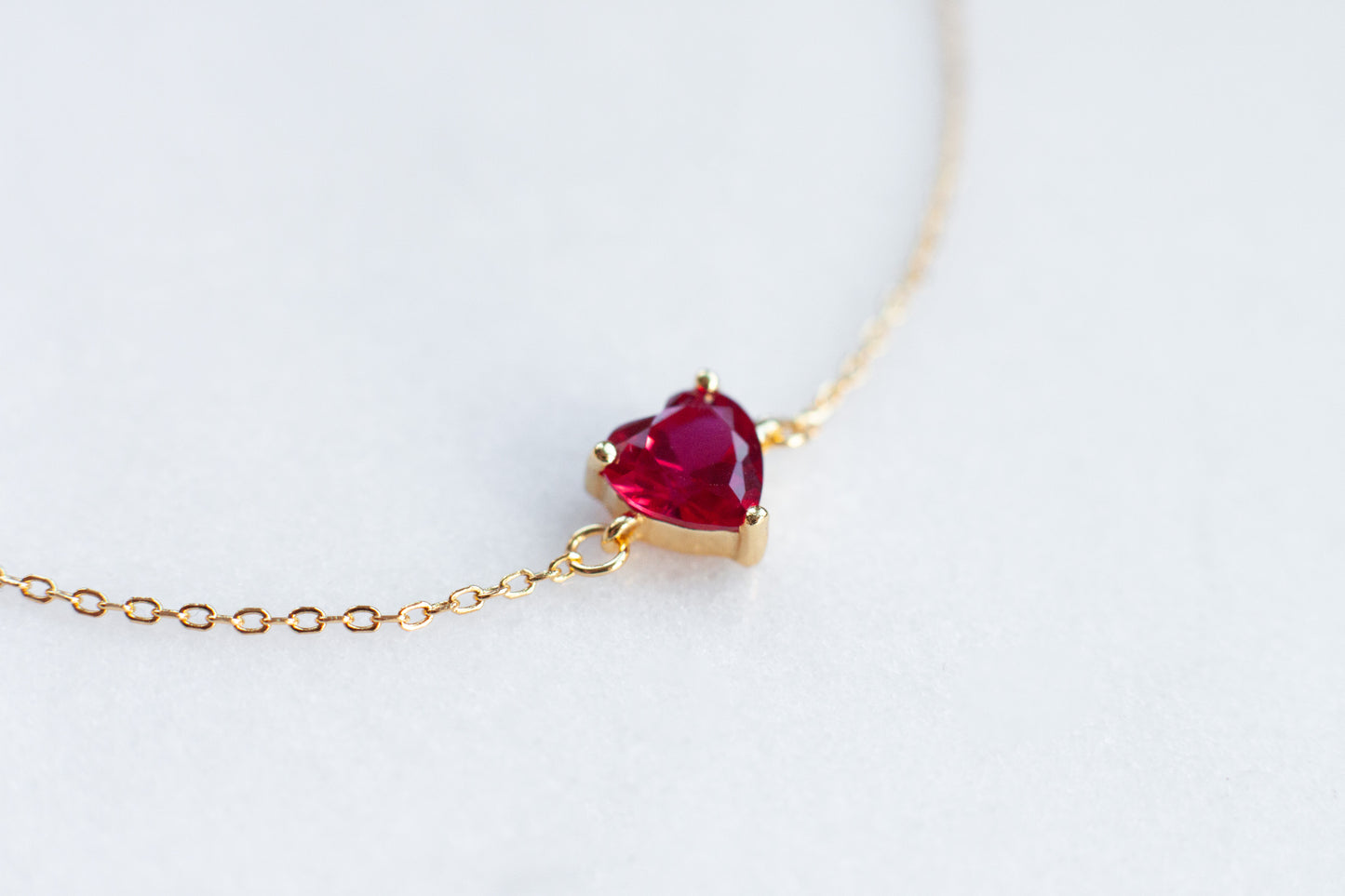 Dainty Red Heart Bracelet