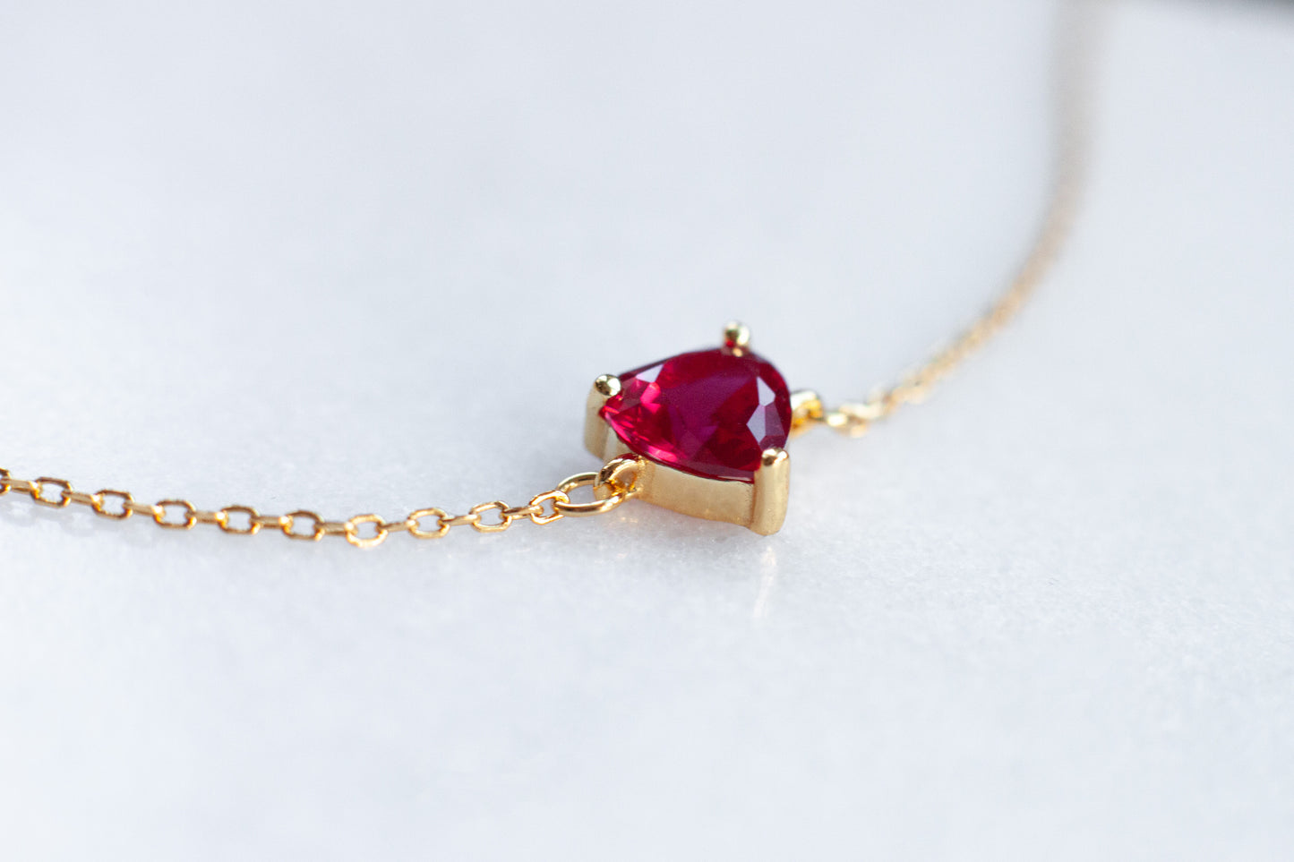 Dainty Red Heart Bracelet