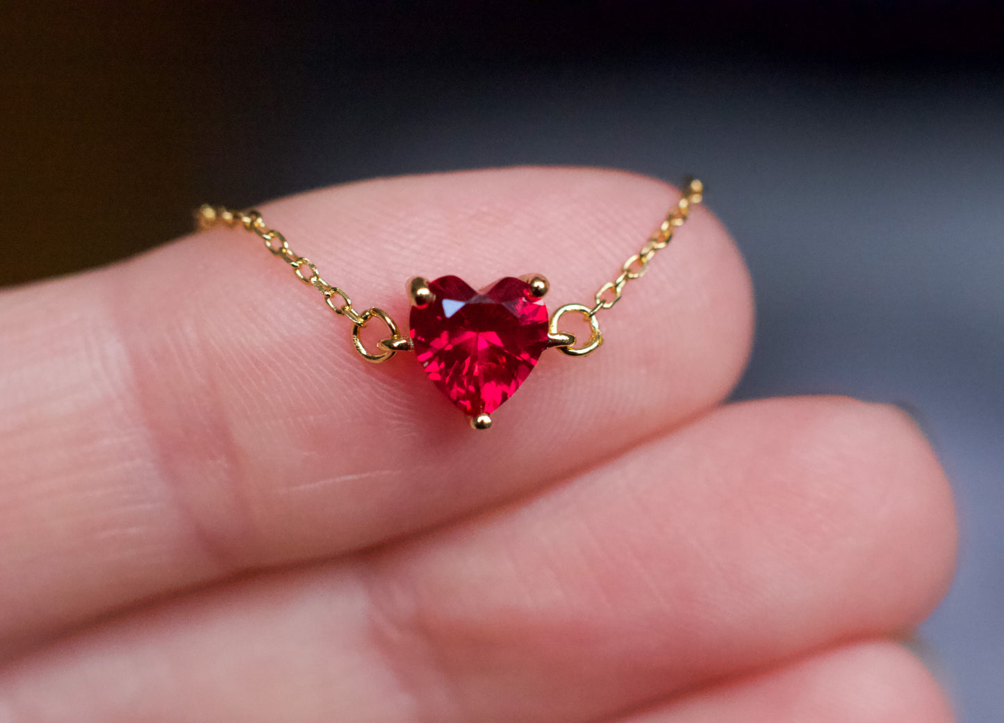 Dainty Red Heart Bracelet