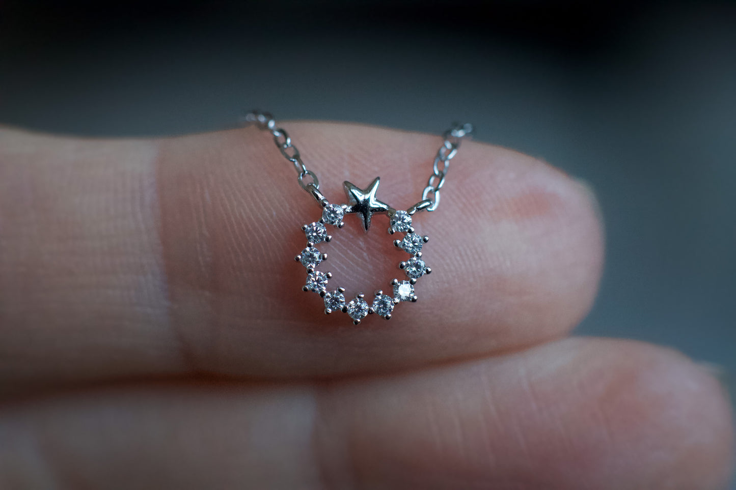 Hidden Star Necklace In Silver