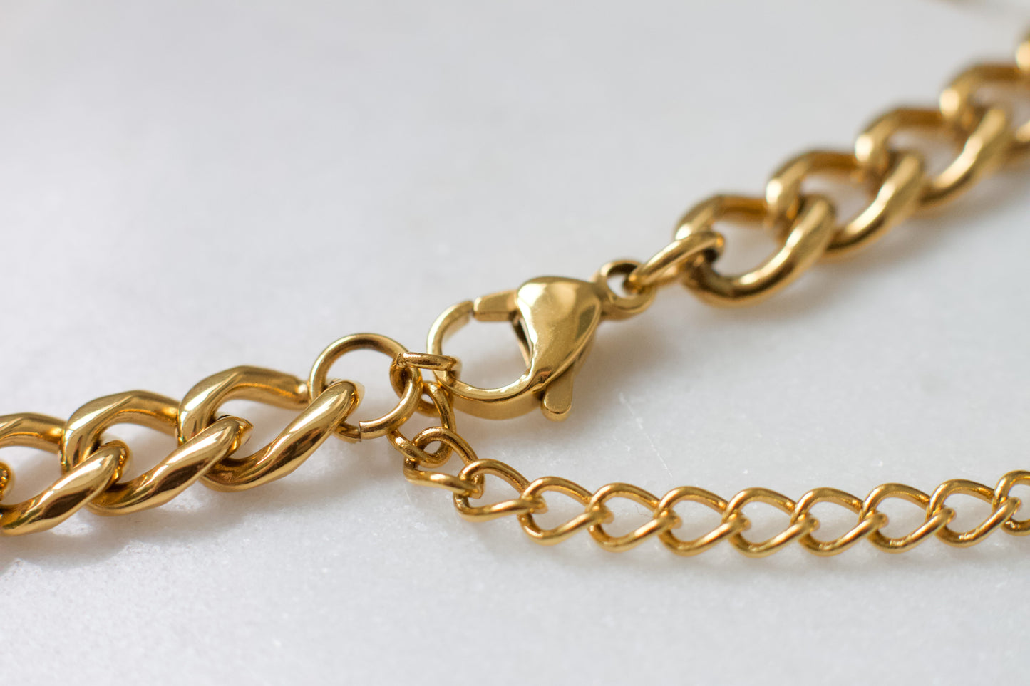 Thick Gold Curb Chain Necklace