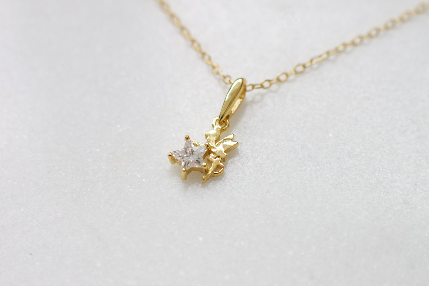 Tiny Fairy Pendant Necklace