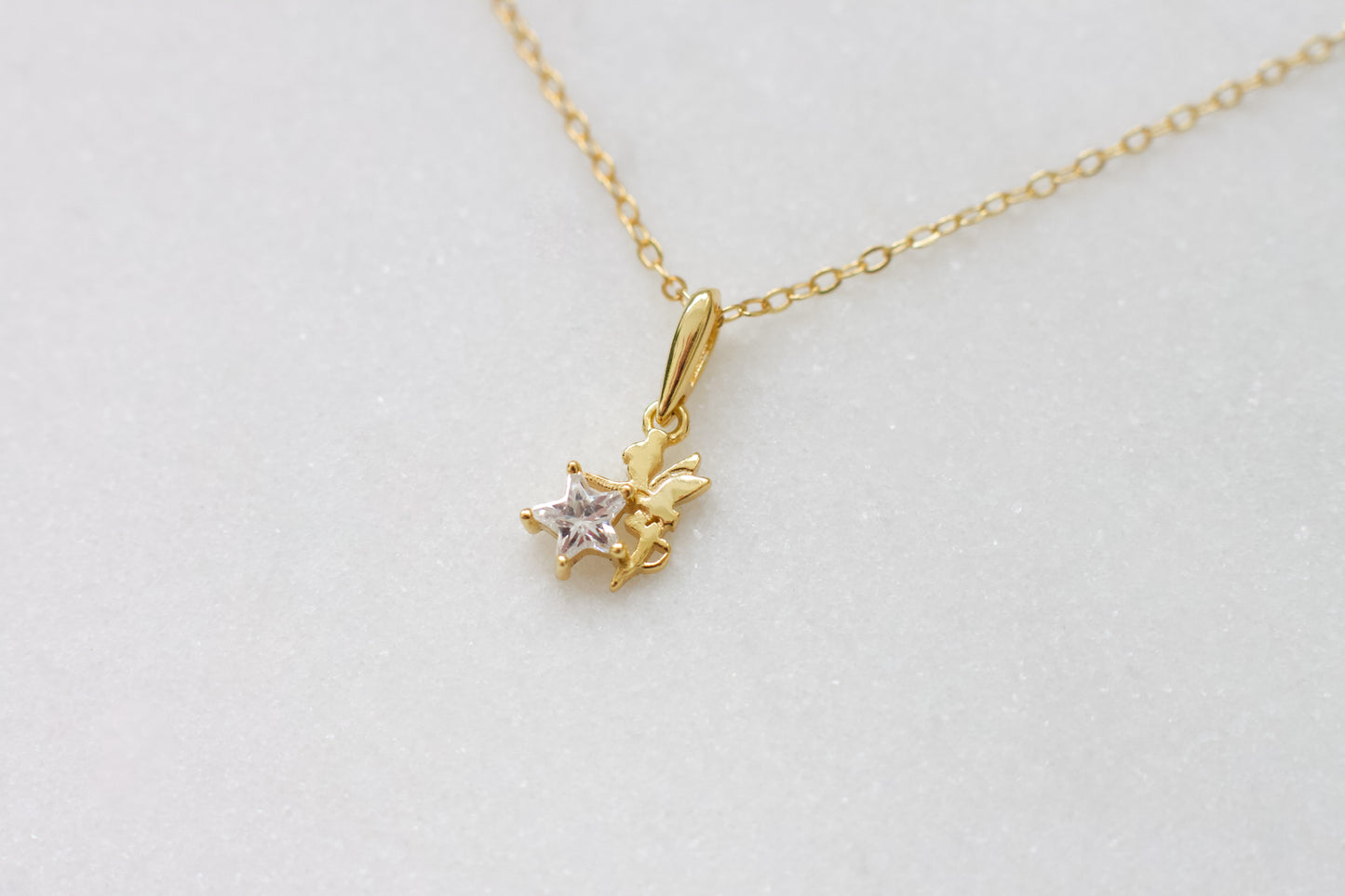 Tiny Fairy Pendant Necklace