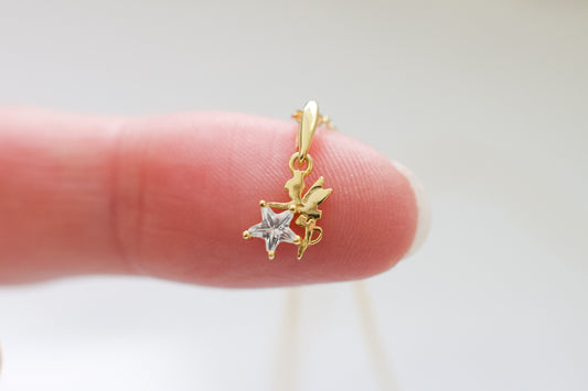 Tiny Fairy Pendant Necklace