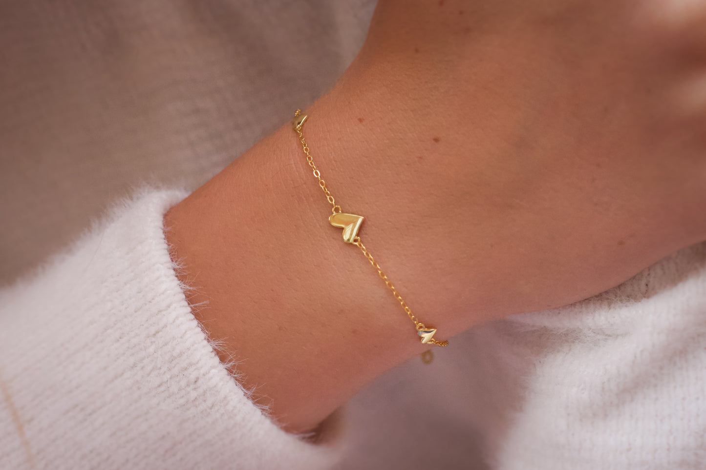 Sweet Hearts Gold Bracelet