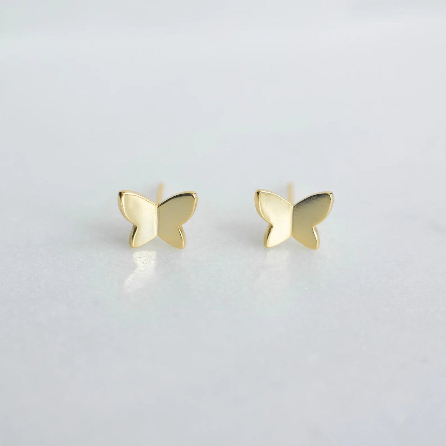 Gold Butterfly Stud Earrings