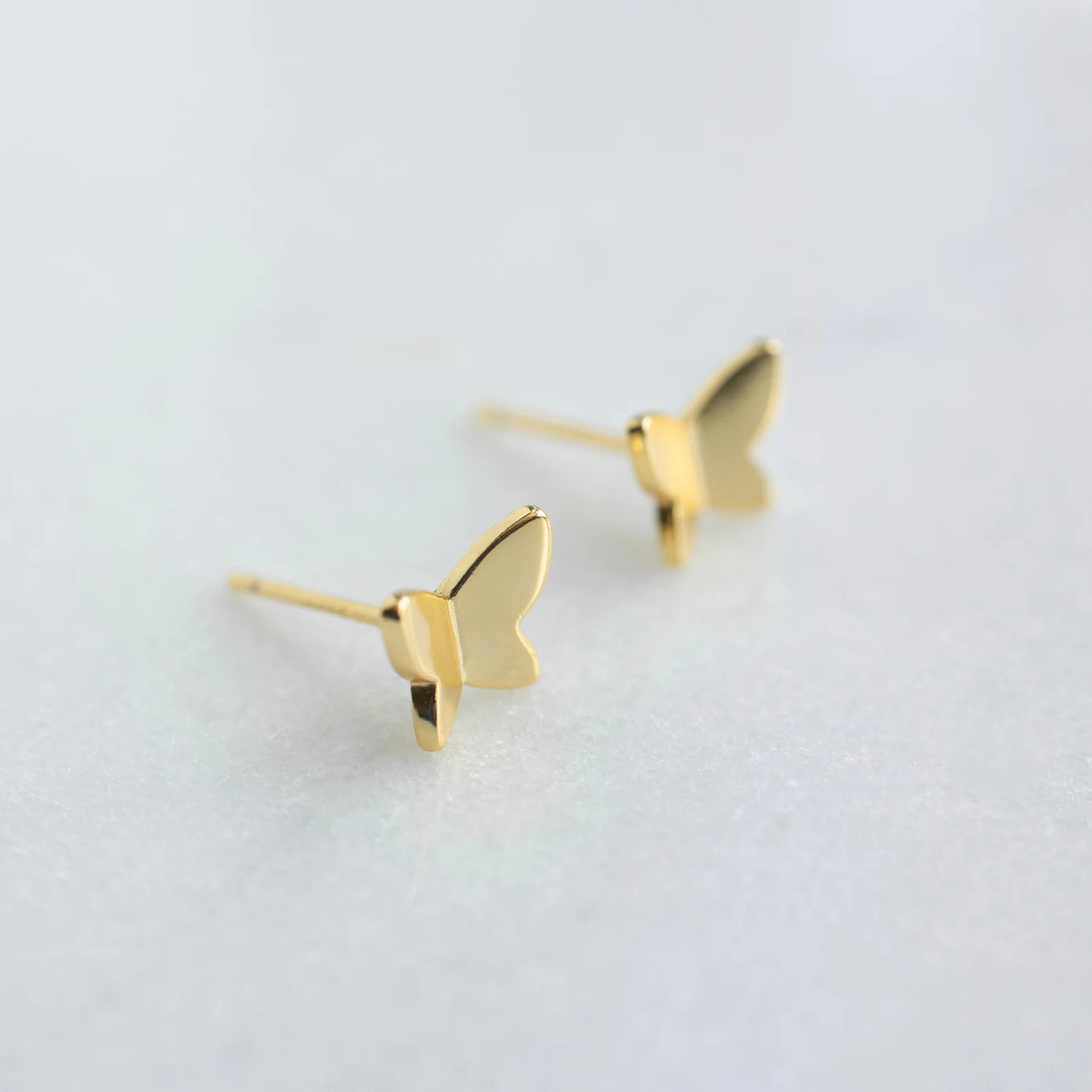 Gold Butterfly Stud Earrings