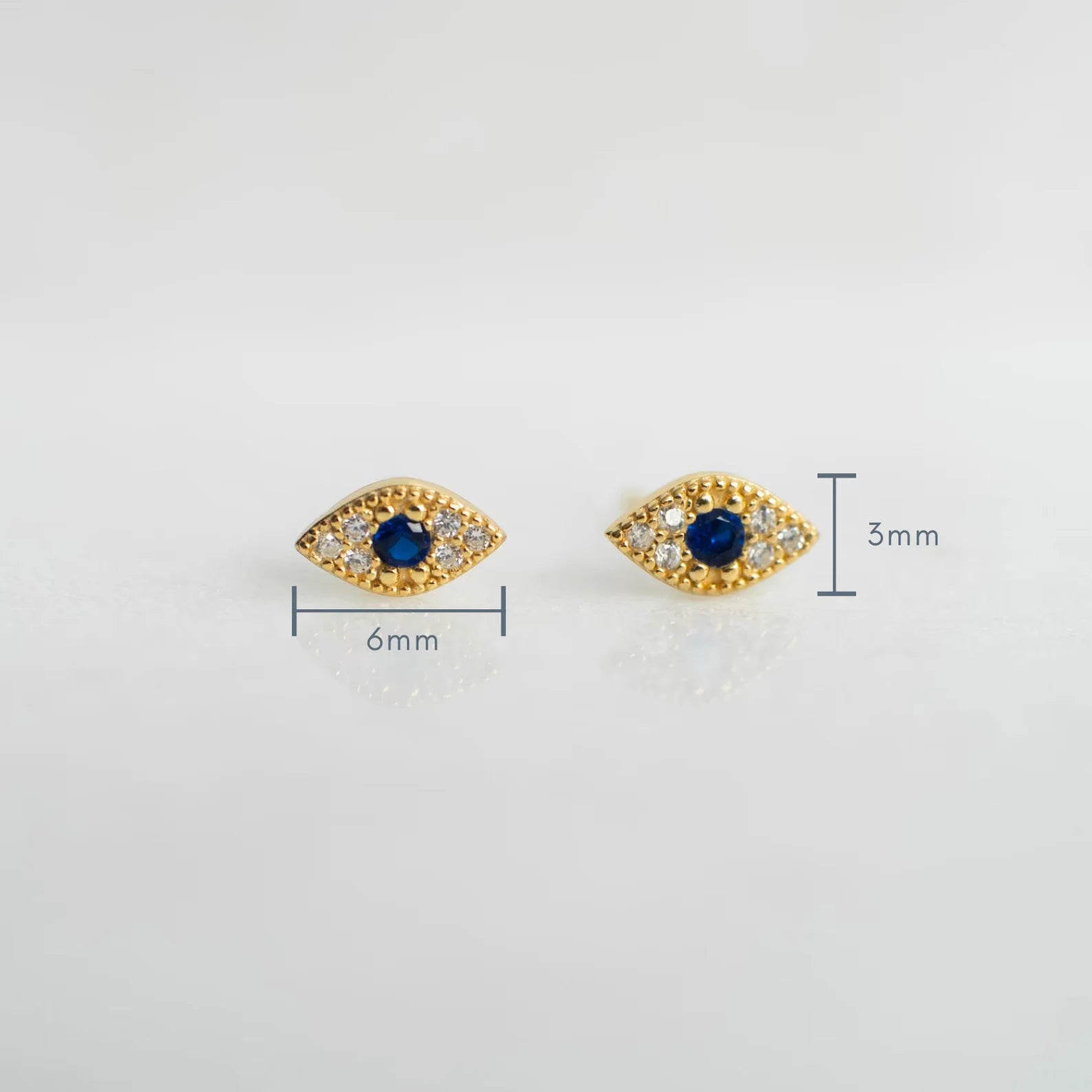 Tiny Gold Evil Eye Earrings