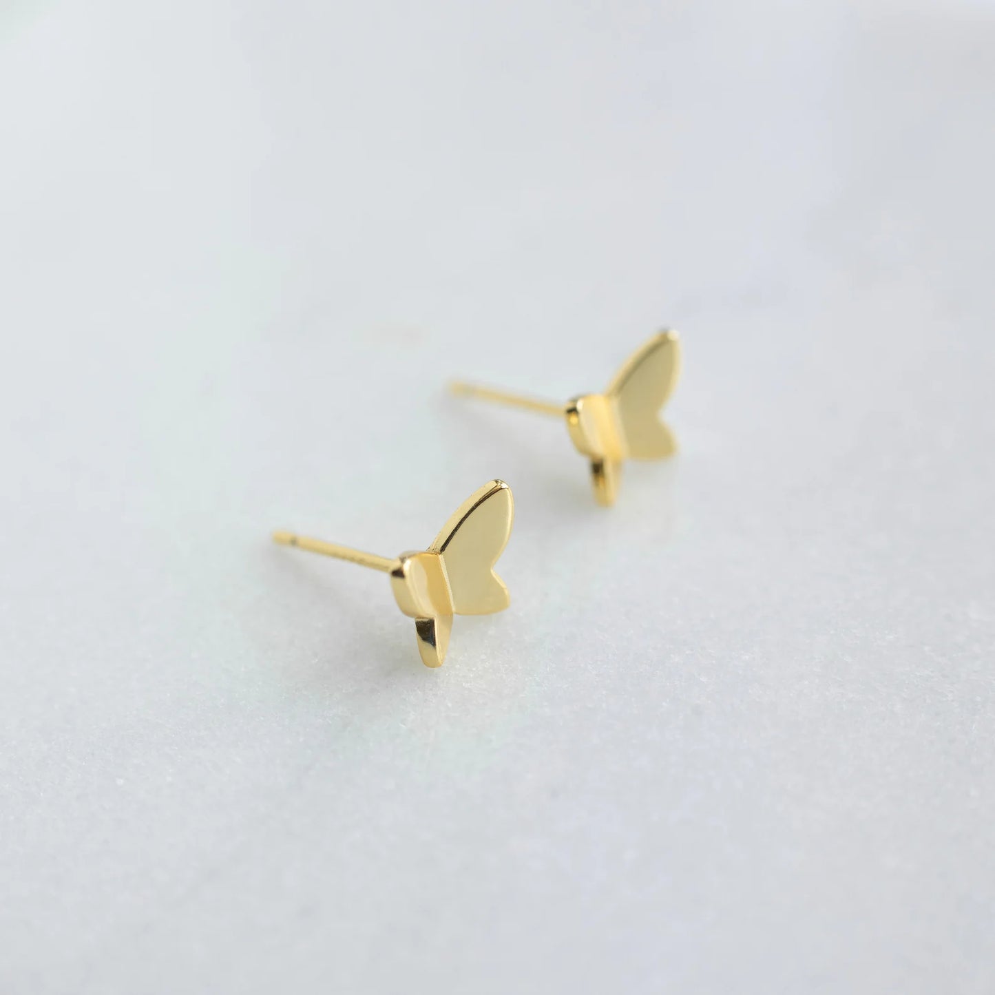 Gold Butterfly Stud Earrings