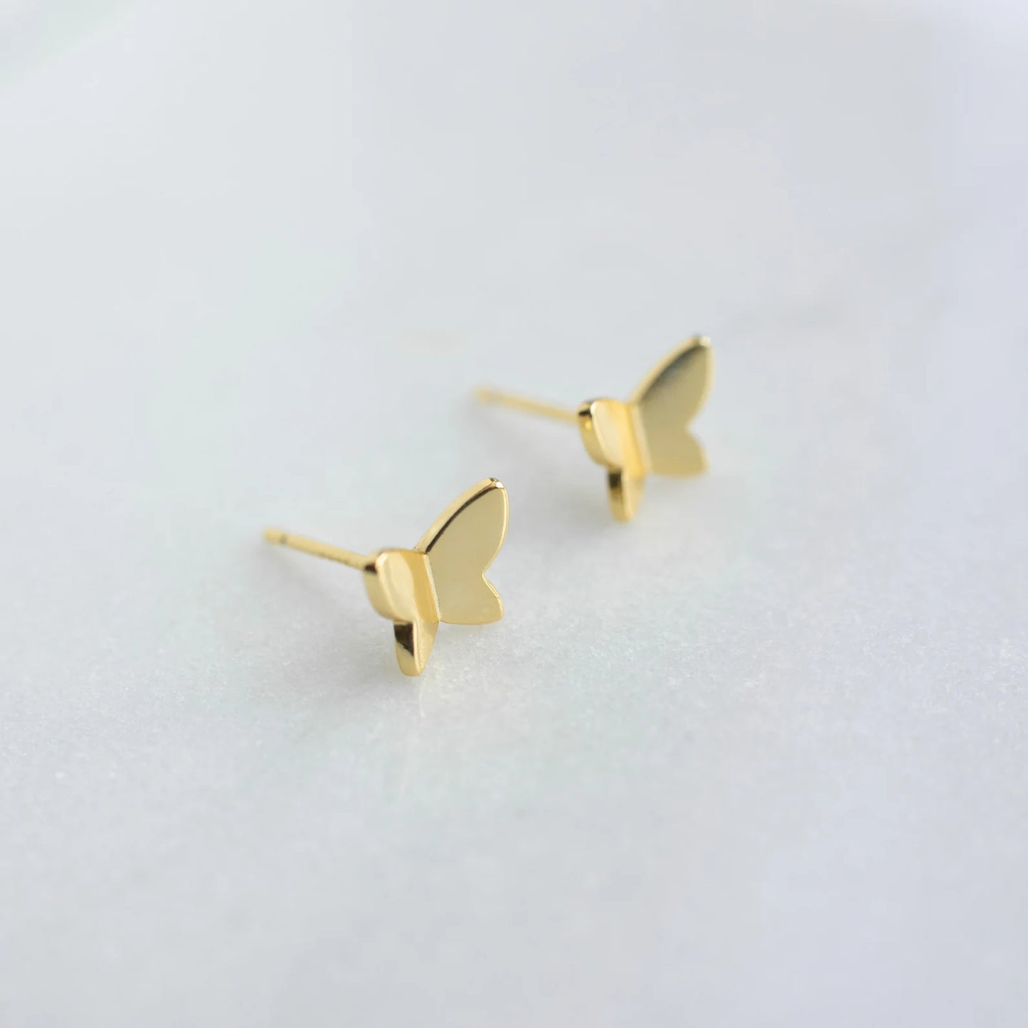 Gold Butterfly Stud Earrings