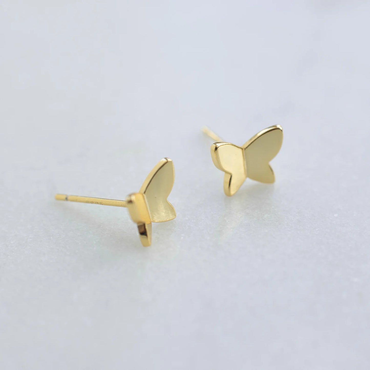 Gold Butterfly Stud Earrings