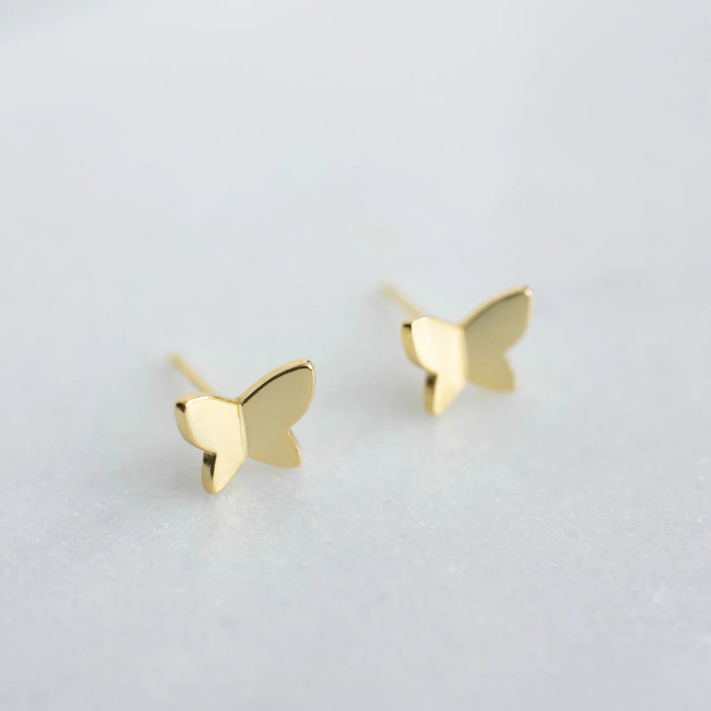 Gold Butterfly Stud Earrings